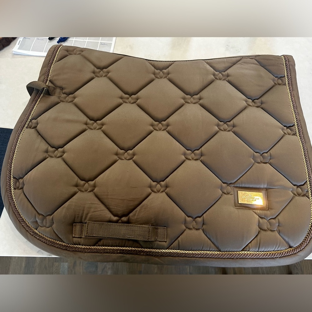 Equestrian Stockholm Saddle Pad Jumping Full champagne/brown